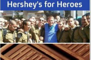 is hershey supporting israel.